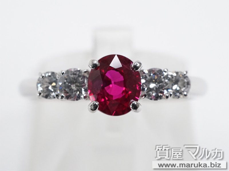 Pt900 高品質ルビー1.07ct ダイヤモンドリングの買取・質預かり|大阪の質屋マルカ