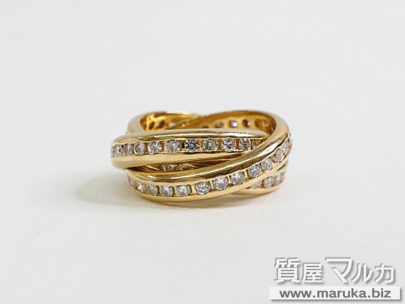 K18 トリニティ エタニティ ダイヤモンドリングの買取・質預かり｜大阪の質屋マルカ