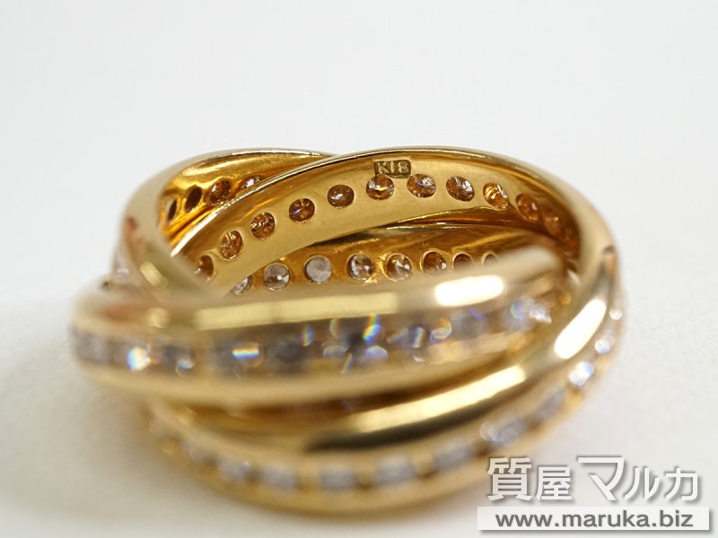 K18 トリニティ エタニティ ダイヤモンドリングの買取・質預かり｜大阪の質屋マルカ