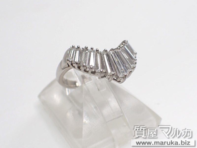 Pt900 テーパーダイヤモンド 1.52ct カーブリングの買取・質預かり｜大阪の質屋マルカ