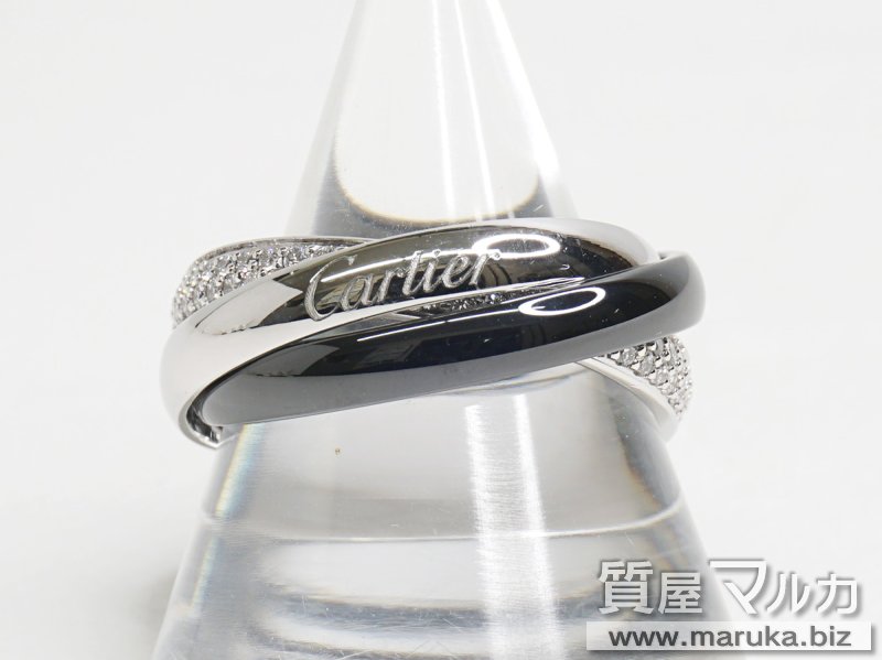 カルティエ トリニティリング 黒セラミック ダイヤモンドの買取・質預かり|大阪の質屋マルカ