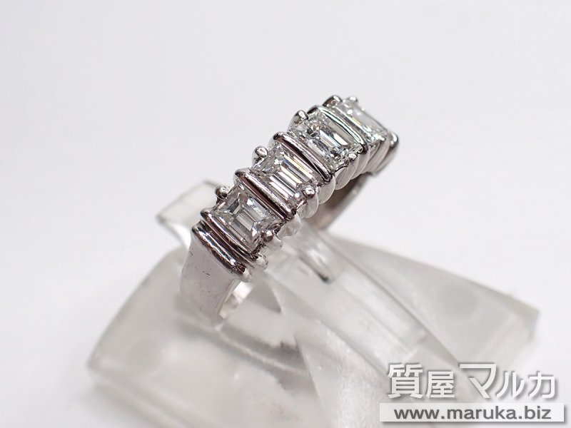 Pt900 ダイヤモンド 1.0ct 角一文字 リングの買取・質預かり|大阪の質屋マルカ