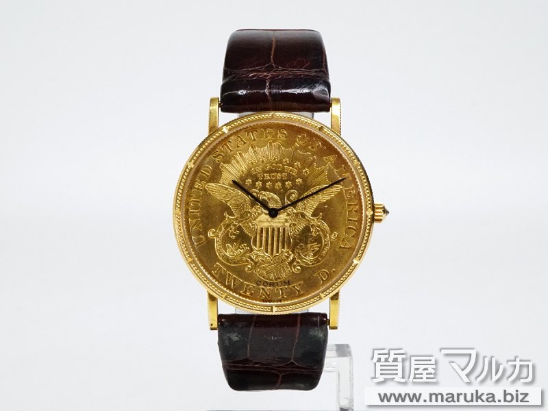 コルム コインウォッチ 39mm 社外革ベルト Qzの買取・質預かり｜大阪の質屋マルカ