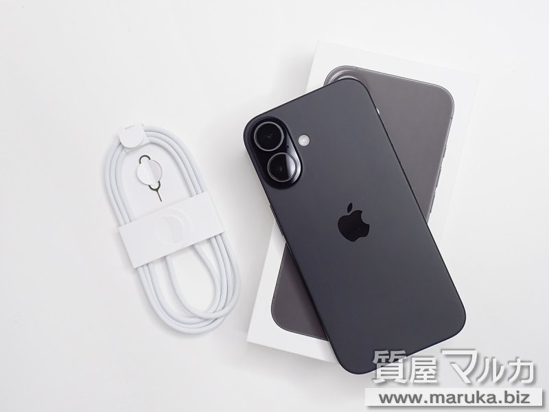 iPhone 16 128GB ブラック SB▲ MYDR3J/Aの買取・質預かり|大阪の質屋マルカ
