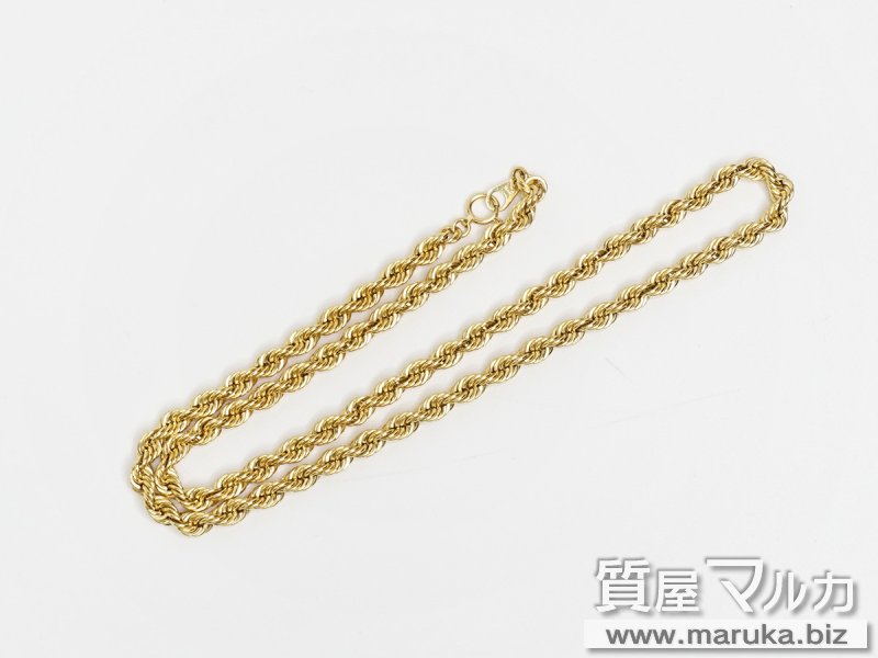 K18 パイプロープ ネックレス 21.2gの買取・質預かり|大阪の質屋マルカ