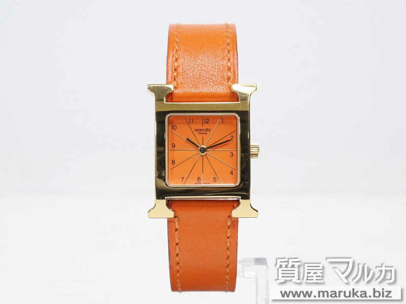 エルメス Hウォッチ SS/革ベルト クォーツ HH1.210の買取・質預かり|大阪の質屋マルカ