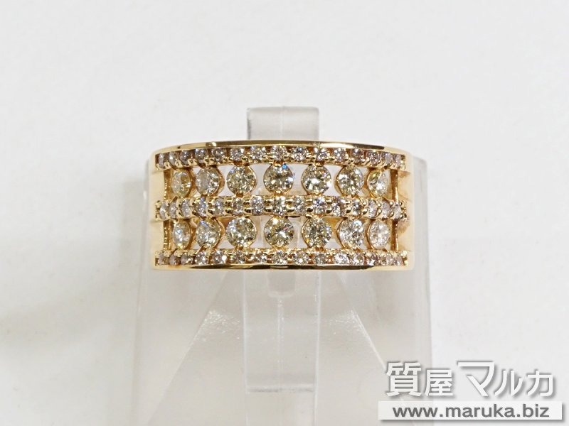 K18 ダイヤモンド2列 1.0ct ファッションリングの買取・質預かり|大阪の質屋マルカ
