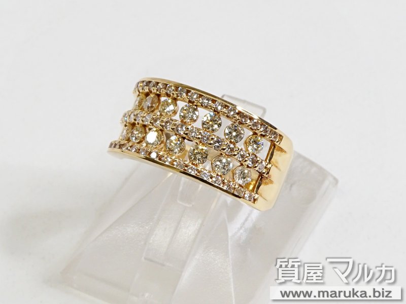 K18 ダイヤモンド2列 1.0ct ファッションリングの買取・質預かり|大阪の質屋マルカ