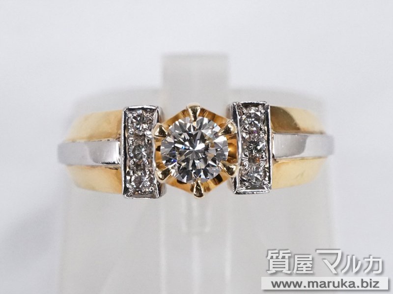 750YGWG ダイヤモンド リングの買取・質預かり|大阪の質屋マルカ