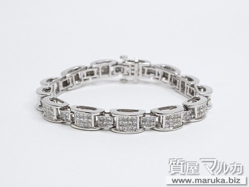 750WG スクエアダイヤモンド 5.0ct ミステリー ブレスレットの買取・質預かり|大阪の質屋マルカ