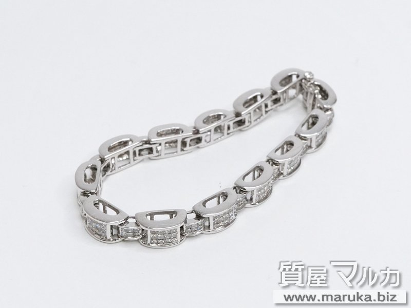750WG スクエアダイヤモンド 5.0ct ミステリー ブレスレットの買取・質預かり|大阪の質屋マルカ