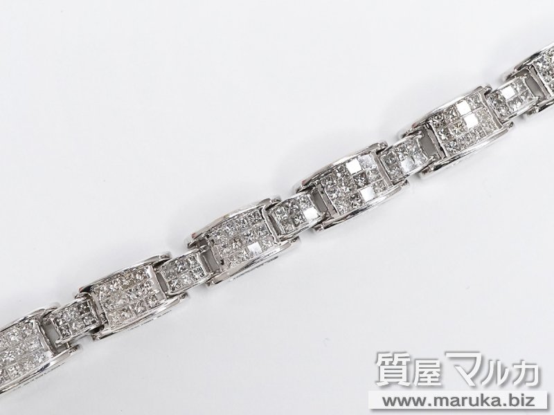 750WG スクエアダイヤモンド 5.0ct ミステリー ブレスレットの買取・質預かり|大阪の質屋マルカ