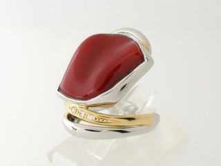 Pt K18 さんごリング｜吹田市の買取・質預かり｜質屋マルカ