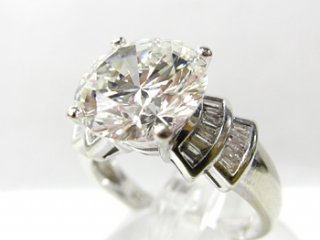 プラチナ ダイヤモンド 4.13ct 立爪リング