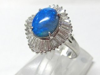 Pt オパールリング(ダブレット)｜箕面市の買取・質預かり｜質屋マルカ