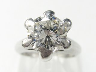 プラチナ ダイヤモンド 2.11ct 立爪リング