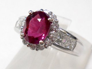 Pt ルビー 2.14ct リング｜川西市・雲雀丘の買取・質預かり｜質屋マルカ