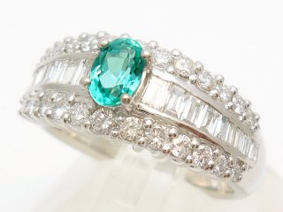 Pt パライバトルマリン 0.91ct リング｜江坂の買取・質預かり｜質屋マルカ