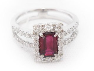 K18WG ルビー 1.0ct デザインリング｜吹田市の買取・質預かり｜質屋マルカ