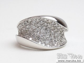 750WG ダイヤモンド 1.5ct デザインリング｜豊中市の買取・質預かり｜質屋マルカ