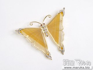 蝶モチーフ 18金 ブローチ