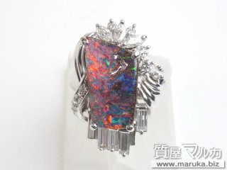 ボルダーオパール ダイヤモンド リング｜千里中央の買取・質預かり｜質屋マルカ