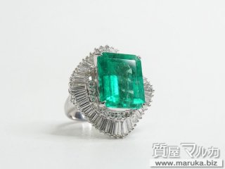 Pt900 エメラルド 12.10ct リング