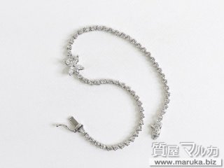 Pt850 ビクトリア風 ダイヤブレスレット