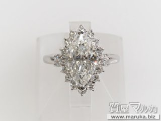 Pt900 マーキーズダイヤモンド 3.0ct リング