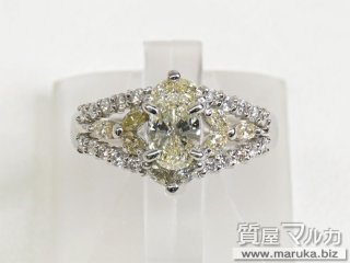 イエローダイヤモンド デザインリング｜芦屋の買取・質預かり｜質屋マルカ