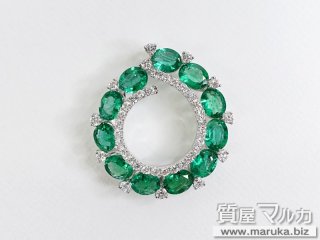 エメラルド11P サークルペンダント｜豊中市の買取・質預かり｜質屋マルカ