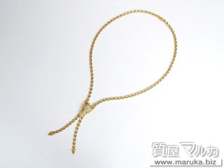 ジュネ 750YG ダイヤモンド ネックレス｜豊中市の買取・質預かり｜質屋マルカ