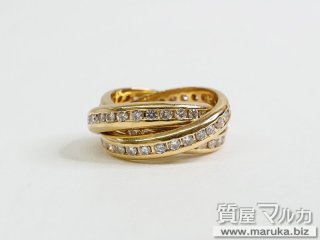 K18 トリニティ エタニティ ダイヤモンドリング｜江坂の買取・質預かり｜質屋マルカ