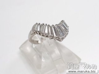 Pt900 テーパーダイヤモンド 1.52ct カーブリング｜箕面市の買取・質預かり｜質屋マルカ