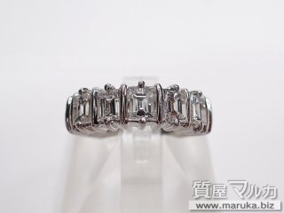 Pt900 ダイヤモンド 1.0ct 角一文字 リング｜吹田市の買取・質預かり｜質屋マルカ