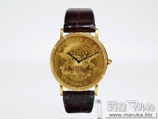 コルム  コインウォッチ 39mm 社外革ベルト Qz｜江坂の買取・質預かり｜質屋マルカ