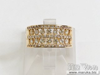 K18 ダイヤモンド2列 1.0ct ファッションリング｜箕面市の買取・質預かり｜質屋マルカ