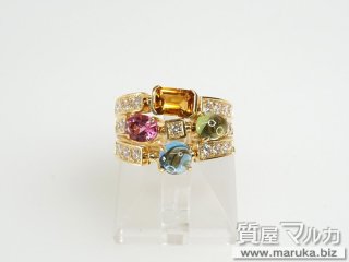 ブルガリ  アレグラ 3バンドリング マルチストーン｜箕面市の買取・質預かり｜質屋マルカ
