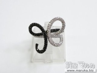 750WG リボンモチーフ ダイヤリング｜大阪市の買取・質預かり｜質屋マルカ