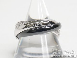 カルティエ  トリニティリング 黒セラミック ダイヤモンド｜千里中央の買取・質預かり｜質屋マルカ