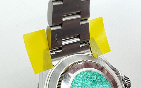 時計のブレスレット外しの際の保護テープ