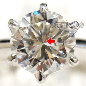 クラリティがVS1のダイヤモンドの例